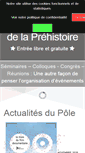 Mobile Screenshot of pole-prehistoire.com